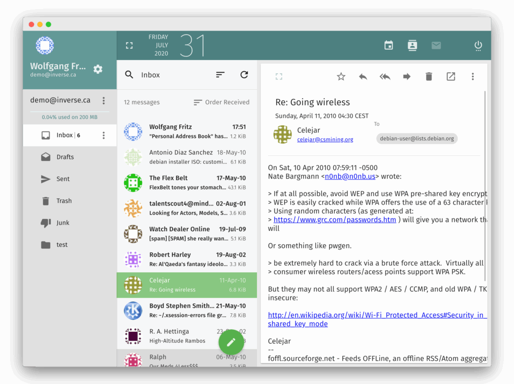 email simple economico